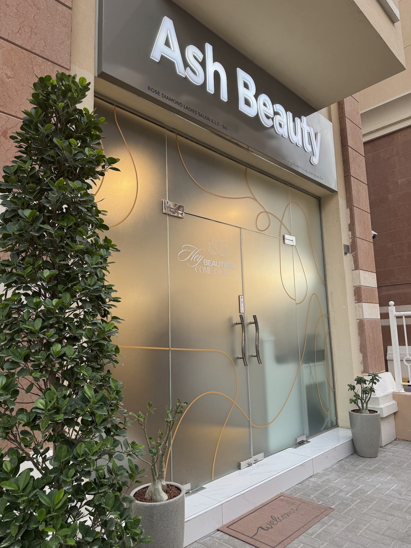 Ash Beauty storefront in Rose 1, Emirates Gardens